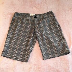 Fox Girls Y2K vintage gray plaid Bermuda shorts size 1